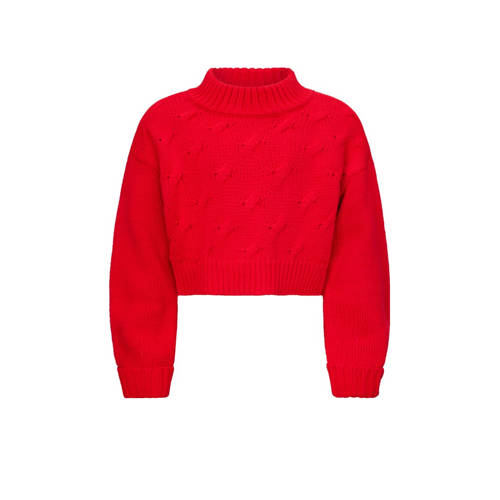 Retour Jeans trui rood Meisjes Acryl Opstaande kraag Effen - maat 158/164 afbeelding