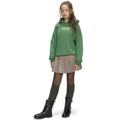 Retour Jeans sweater groen Meisjes Katoen Capuchon Backprint - maat 182/188 afbeelding