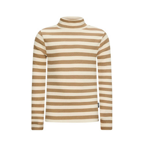 Retour Jeans longsleeve beige Meisjes Stretchkatoen Opstaande kraag Streep