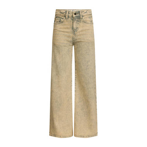 Retour Jeans wide leg jeans beige Meisjes Stretchdenim Effen - maat 164 afbeelding