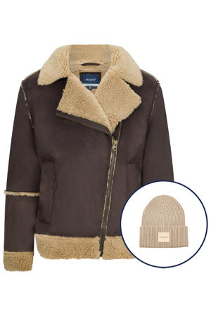 winterjas bruin + muts