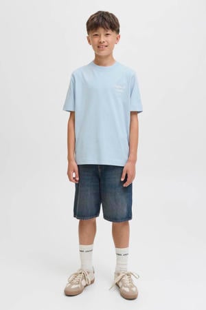 T-shirt met backprint lichtblauw