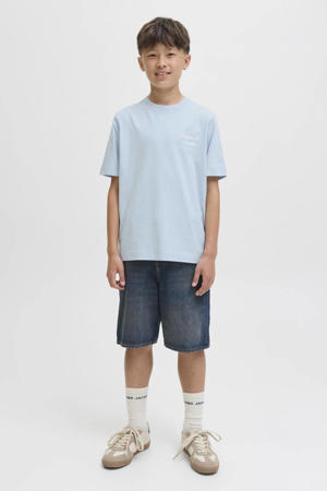T-shirt met backprint lichtblauw