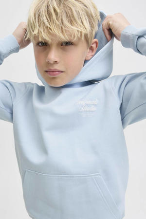 hoodie met backprint lichtblauw