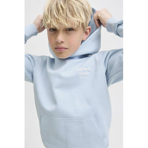JACK & JONES JUNIOR hoodie met backprint lichtblauw Sweater Backprint - maat 164 afbeelding