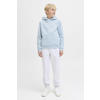 JACK & JONES JUNIOR hoodie met backprint lichtblauw