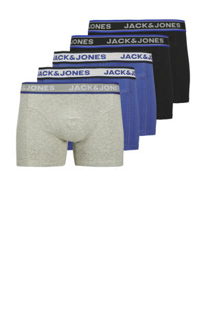   boxershort - set van 5 blauw/zwart/grijs melange