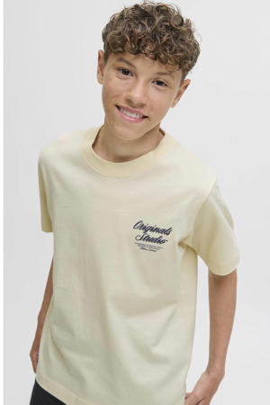 T-shirt met backprint beige