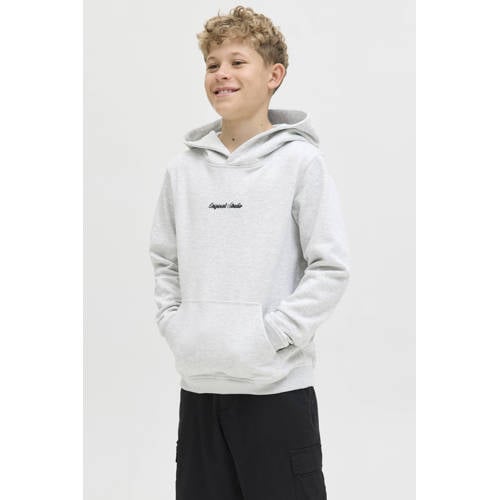 JACK & JONES JUNIOR hoodie wit Sweater Tekst - maat 164 afbeelding