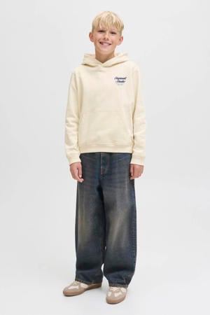 hoodie met backprint ecru