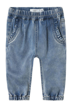 regular waist regular fit jeans medium blue denim