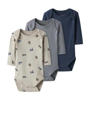 romper - bNBMBODY beige/grijs/blauw (set van 3)