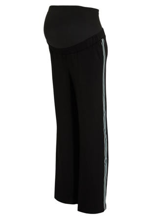 straight regular waist zwangerschaps casual broek zwart