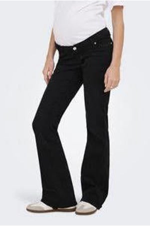 high waist zwangerschaps flared jeans black denim