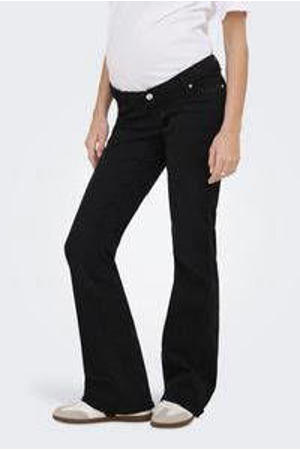 high waist zwangerschaps flared jeans black denim