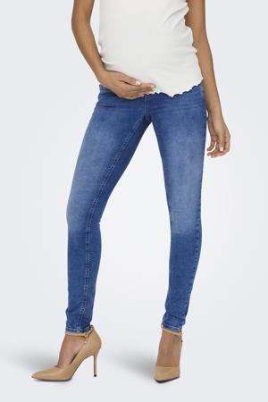 high waist zwangerschapskleding skinny jeans medium blue denim