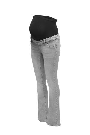 high waist zwangerschaps flared jeans grey denim