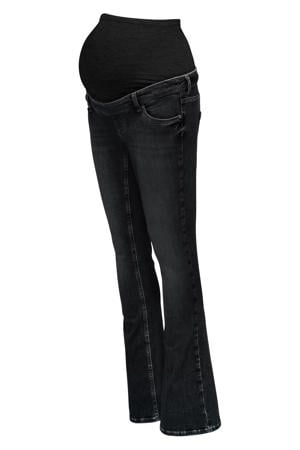 high waist zwangerschaps flared jeans black denim