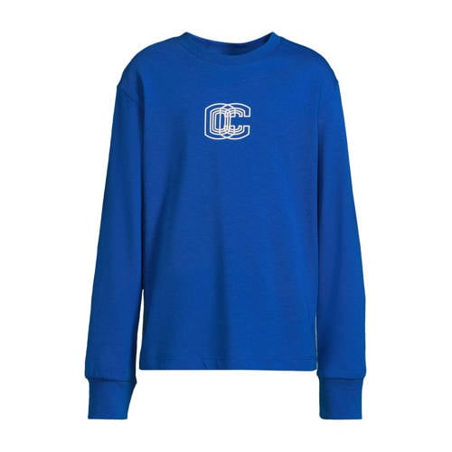 Coolcat longsleeve met printopdruk Phil blauw Jongens Katoen Ronde hals