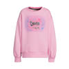 Coolcat fleece sweater met Queen of the Block Graffiti print Lotte roze