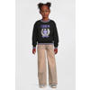 Coolcat fleece sweater met 1984 print Amalia zwart