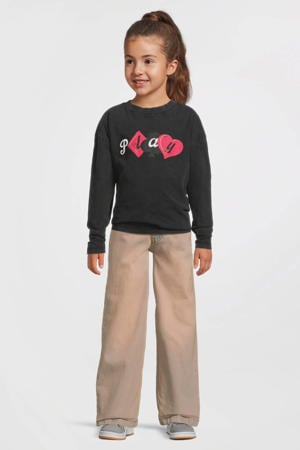 longsleeve met printopdruk Noor donkergrijs
