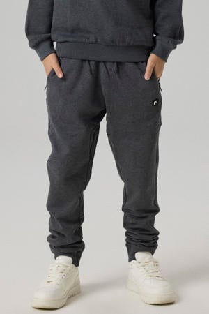 regular joggingbroek donkergrijs melange