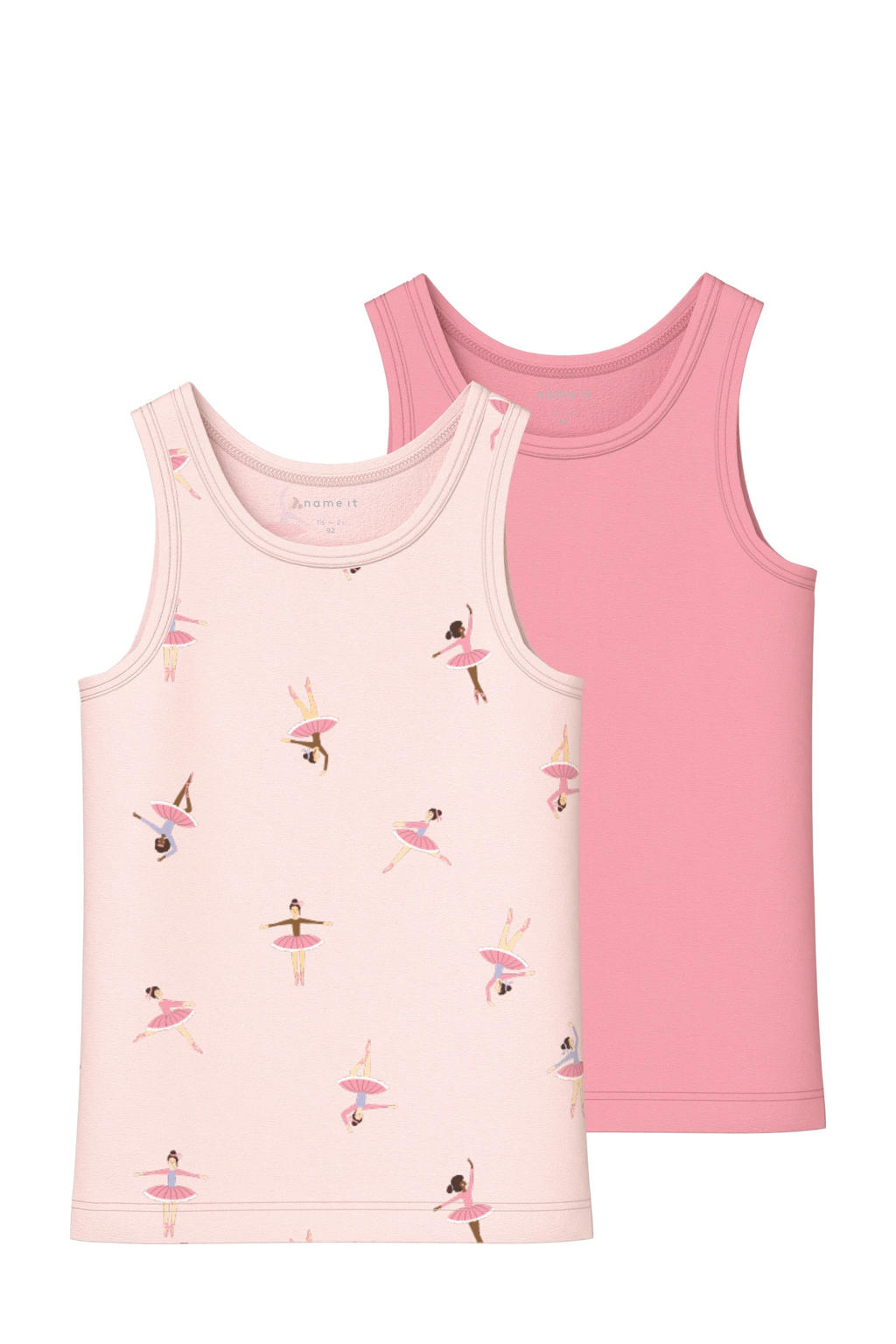 NAME IT MINI hemd - set van 2 lichtroze/roze