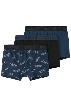 boxershort - donkerblauw/zwart (set van 3)