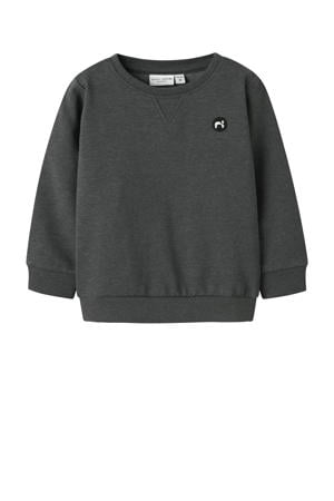 sweater donkergrijs melange