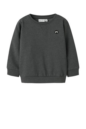 sweater donkergrijs melange