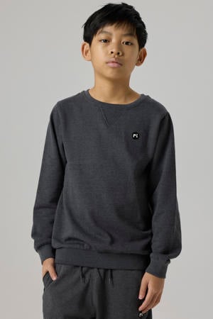 sweater donkergrijs melange
