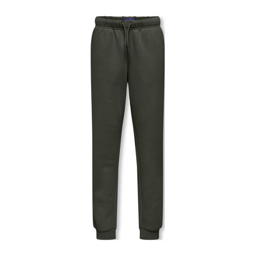 ONLY & SONS JUNIOR regular fit joggingbroek donkergroen Jongens Sweat Effen - maat 116 afbeelding