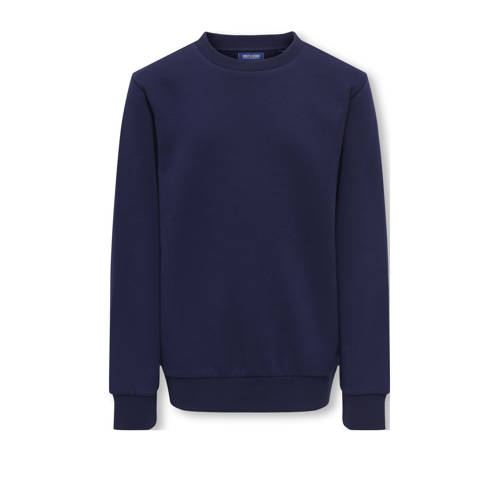 ONLY & SONS JUNIOR sweater donkerblauw Jongens Katoen Ronde hals Effen - maat 122/128 afbeelding