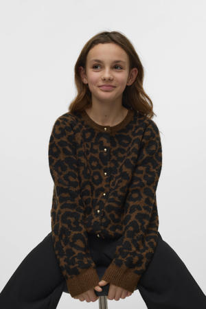 cardigan donkerbruin gebreid