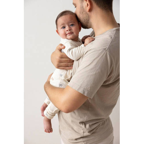 Feetje geschenkset boxpak + muts met all over print offwhite Wit Jongens/Meisjes Stretchkatoen Ronde hals