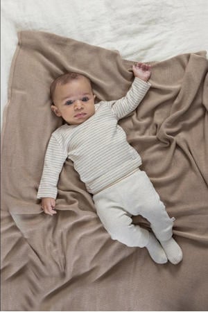 longsleeve taupe rib gebreid