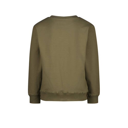 Raizzed sweater groen Jongens Stretchkatoen Ronde hals Logo