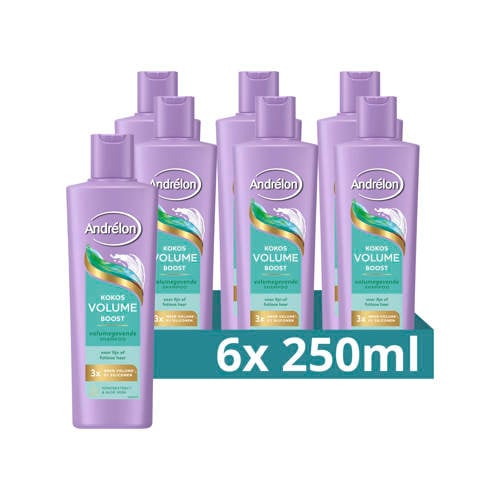 Andrélon Kokos Volume Boost shampoo - 6 x 250 ml | Shampoo van Andrélon afbeelding