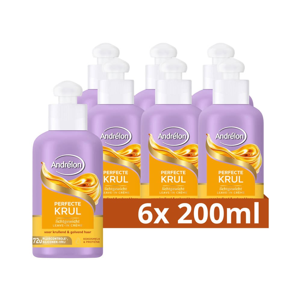 Andrélon Perfecte Krul lichtgewicht leave-in haarcrème - 6 x 200 ml