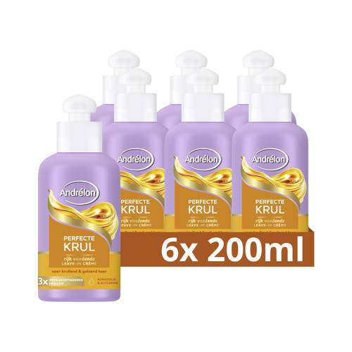 Andrélon Perfecte Krul rijk voedende leave-in haarcrème - 6 x 200 ml Haarserum afbeelding