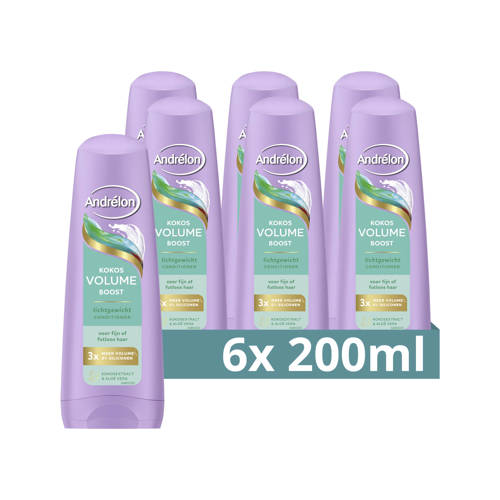 Andrélon Kokos Volume Boost conditioner - 6 x 200 ml afbeelding