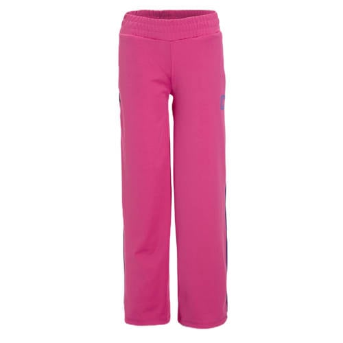 Coolcat wide leg joggingbroek met contrastbies Mikkie roze Meisjes Katoen - maat 110/116 afbeelding