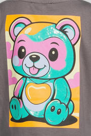 thumbnail: Coolcat T-shirt met beer printopdruk Esmee grijs
