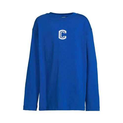 Coolcat longsleeve met printopdruk Lars blauw Jongens Katoen Ronde hals
