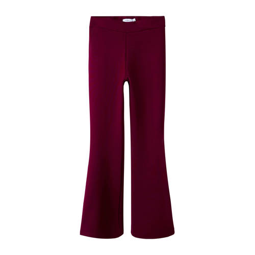 NAME IT KIDS bootcut legging donkerrood Broek Meisjes Viscose Effen - maat 152 afbeelding