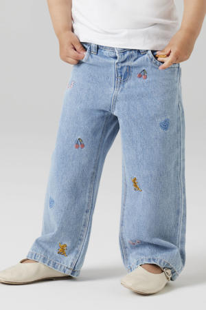 wide leg jeans light blue denim
