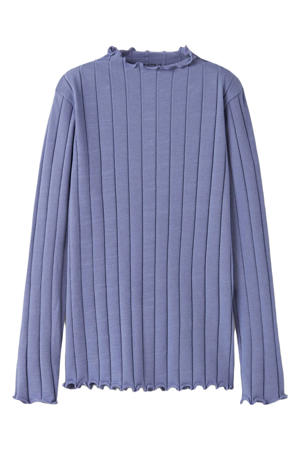 longsleeve rib gebreid blauw