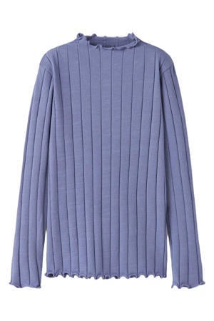 longsleeve rib gebreid blauw