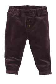 thumbnail: Bruine jongens Z8 newborn corduroy baby broek Derin met elastische tailleband en effen